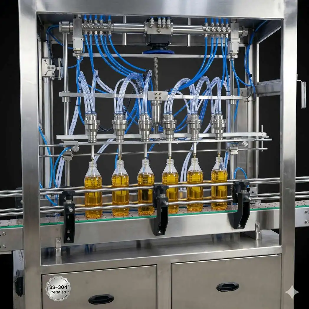 Automatic Servo Six Head Filling Machine by Array Machines